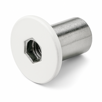 25C17NJC0Z/4MMHEX/02WT 1/4-20 X 17MM JOINT CONNECTOR NUT 4MM HEX DRIVE PT. #02 WHITE